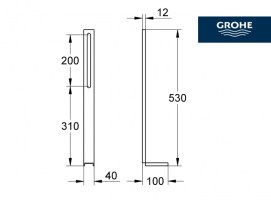 MEDIDAS PIES APOYO PARED UNISET GROHE